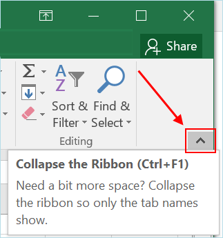 excel for mac display go to box in ribbon